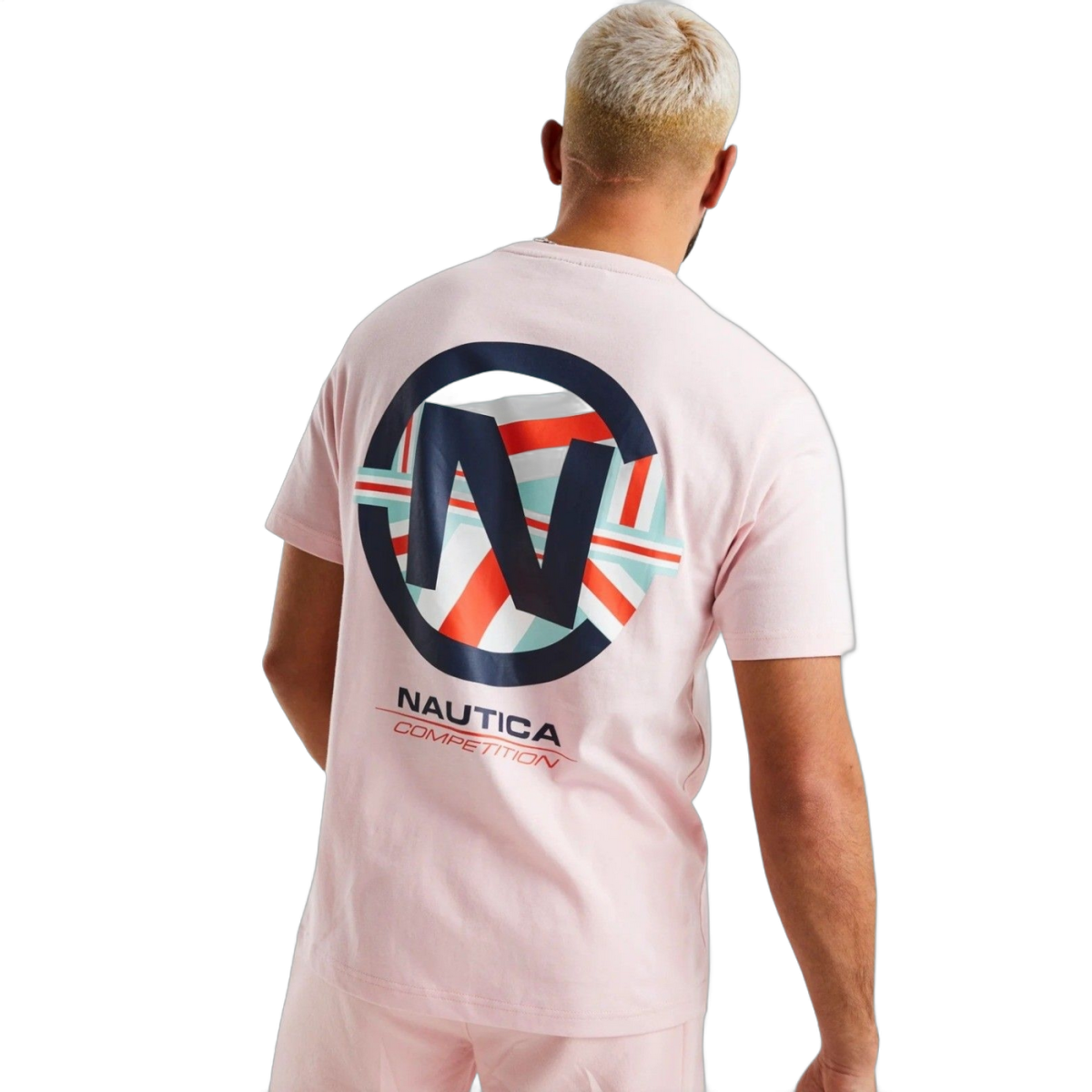 Camiseta Nautica Competition Faxa Rosa Cameo