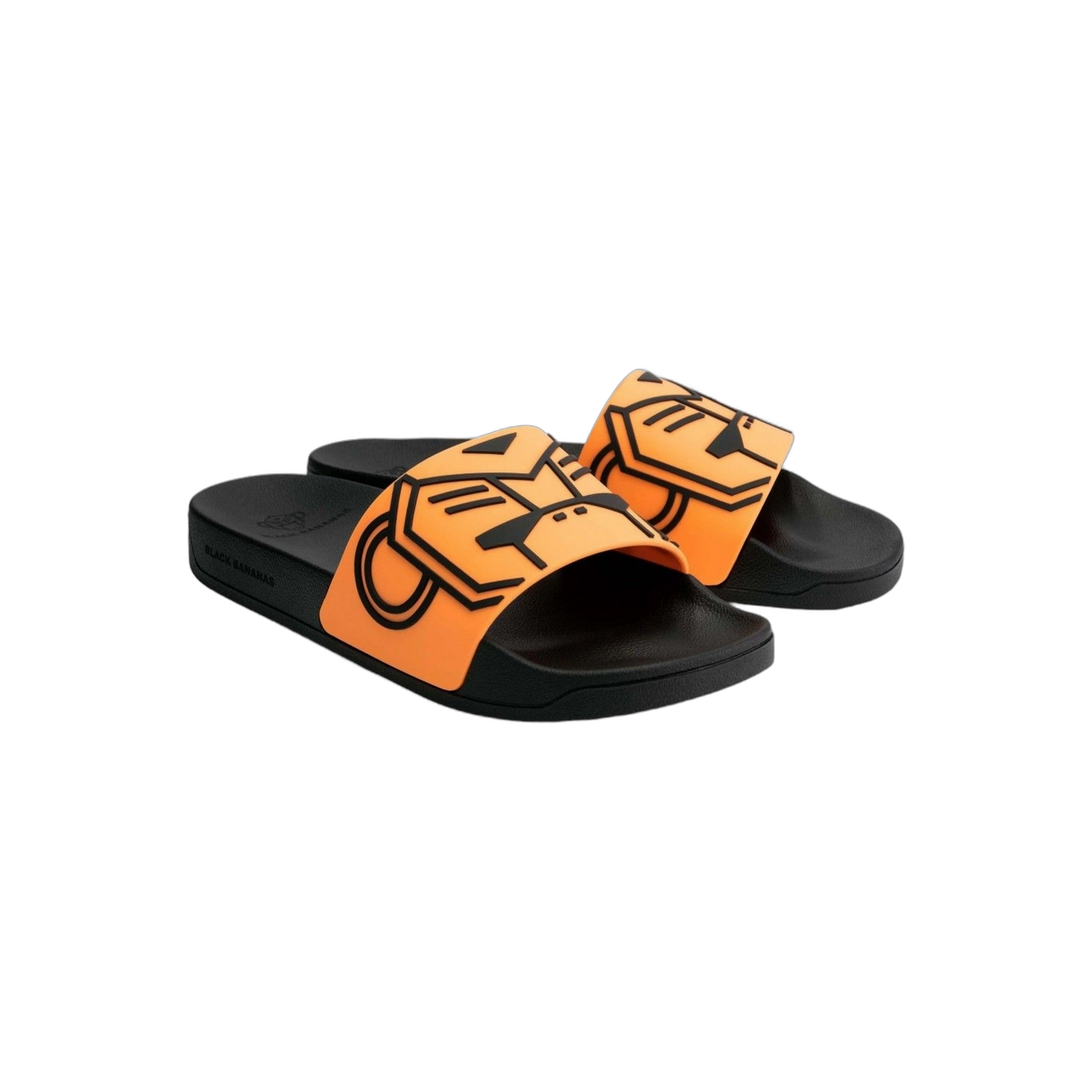 Chanclas Black Bananas Commander Slides Negro y Naranja