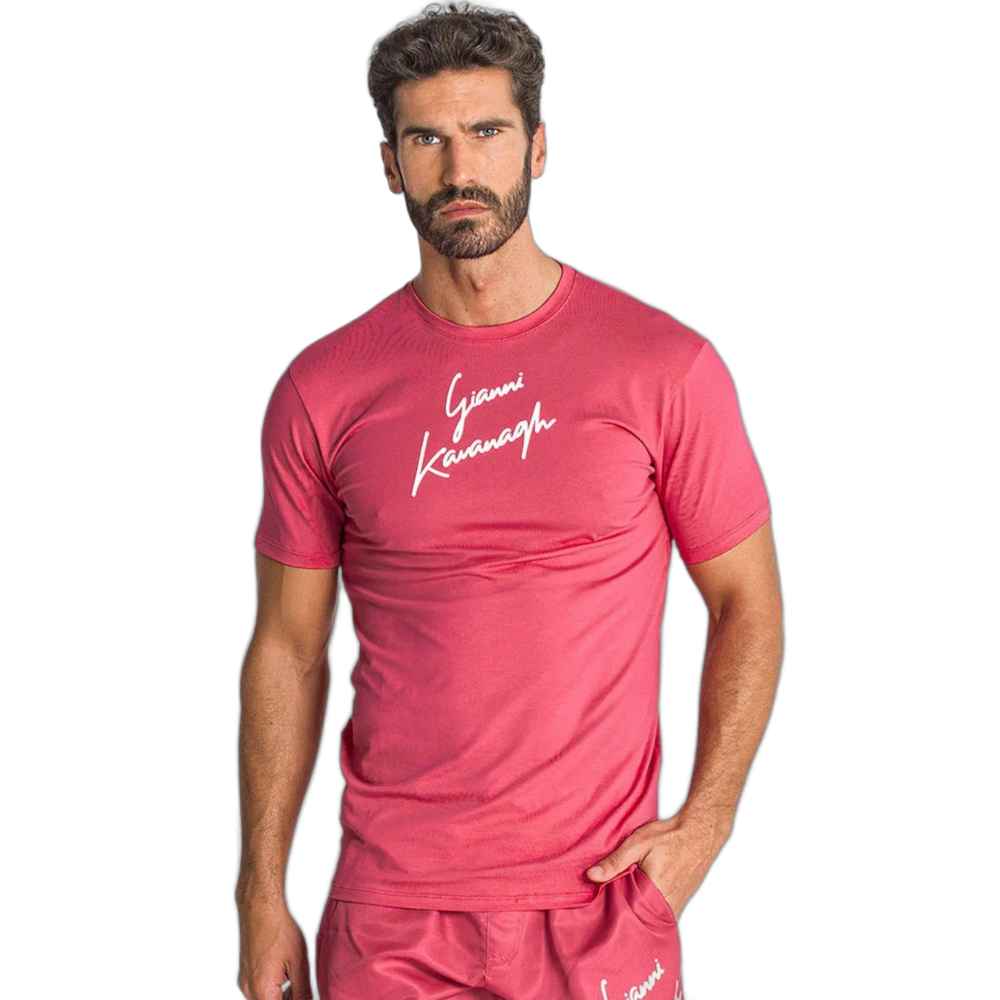 Camiseta Gianni Kavanagh Ajustada Signature Rosa