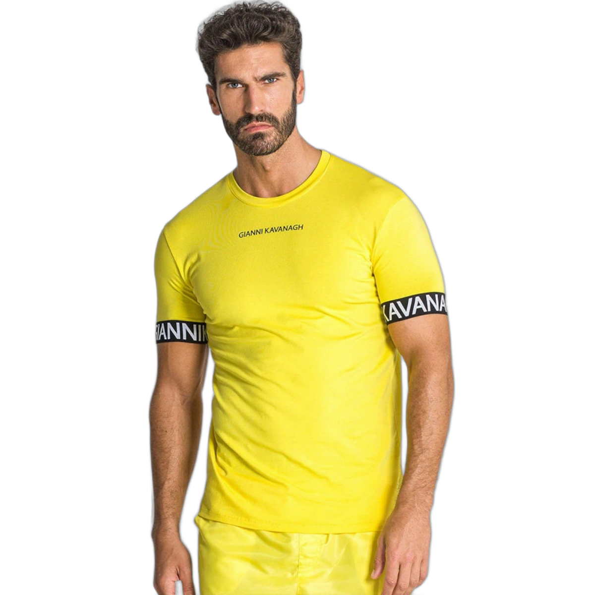 Camiseta Gianni Kavanagh Ajustada Pump Amarillo