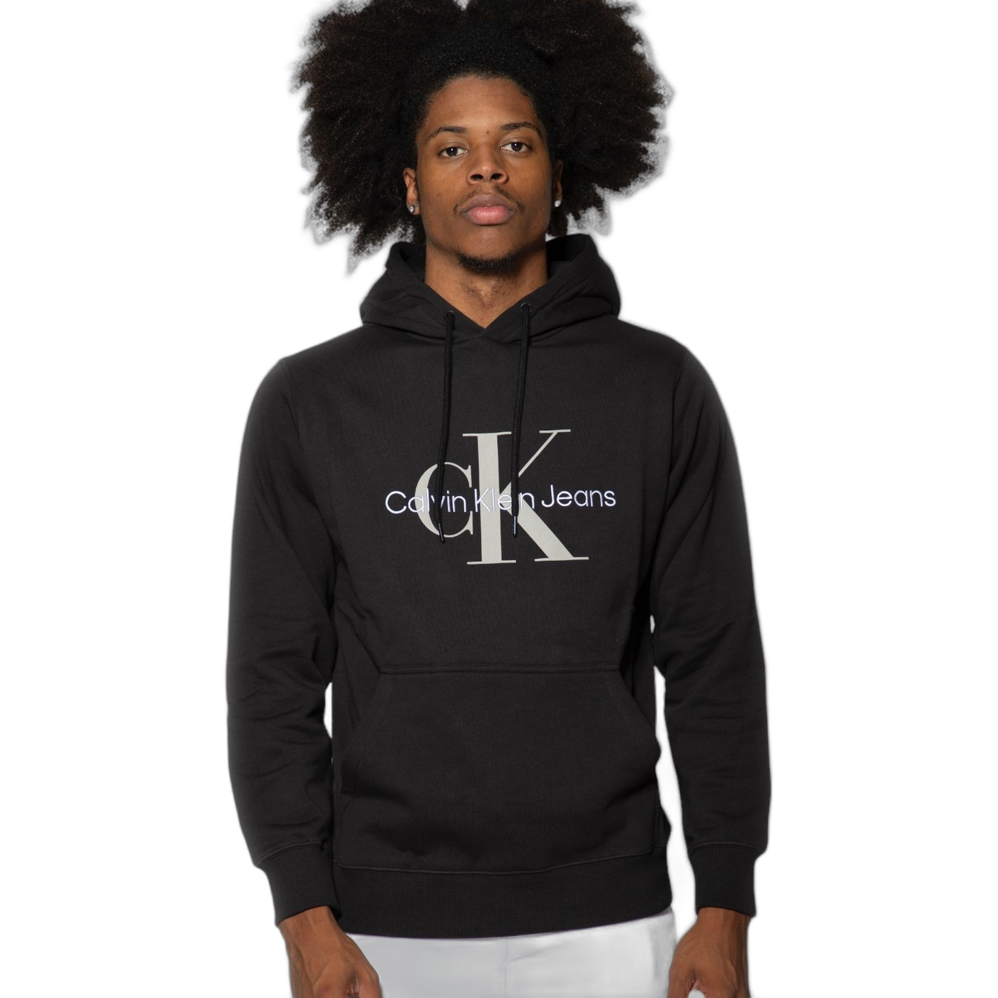 Sudadera Calvin Klein de Algodon Monograma Negro