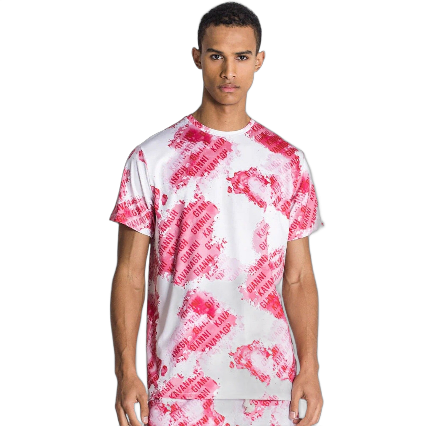 Camiseta Gianni Kavanagh Sombreado Rosa Lotus Blanco