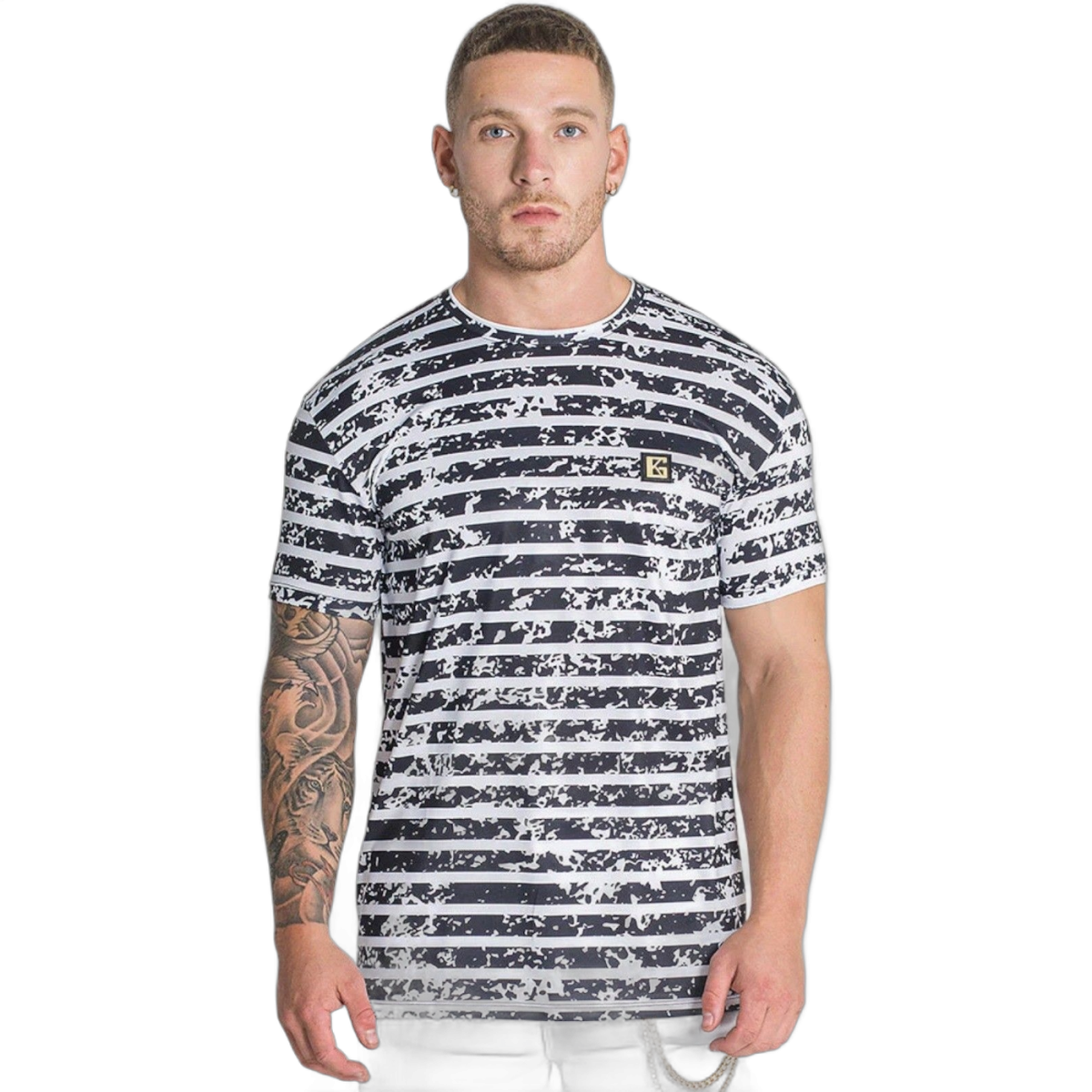 Camiseta Gianni Kavanagh a Rayas Disturbia Blanco