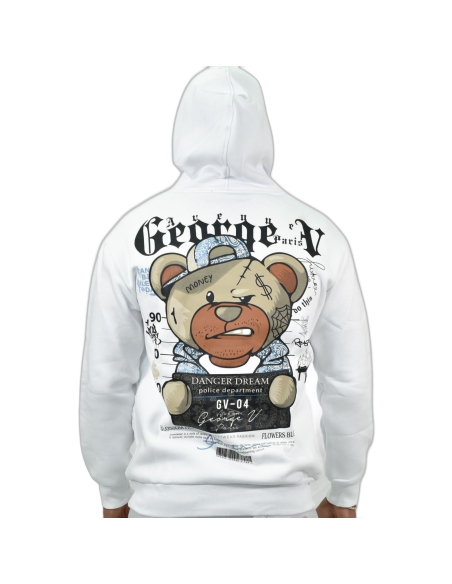 Sudadera George V Paris GV Street Bear Blanco