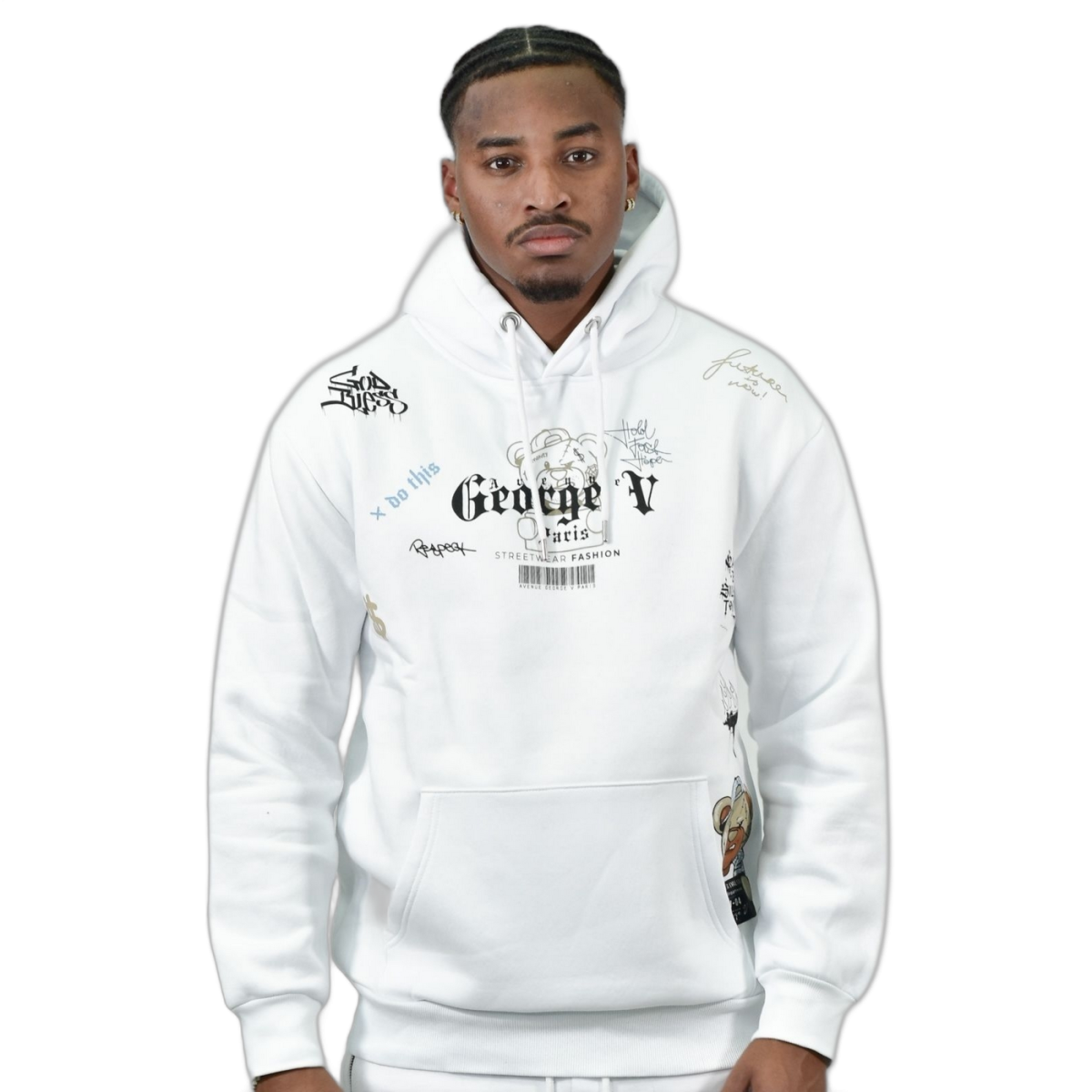 Sudadera George V Paris GV Street Bear Blanco 2