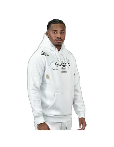 Sudadera George V Paris GV Street Bear Blanco