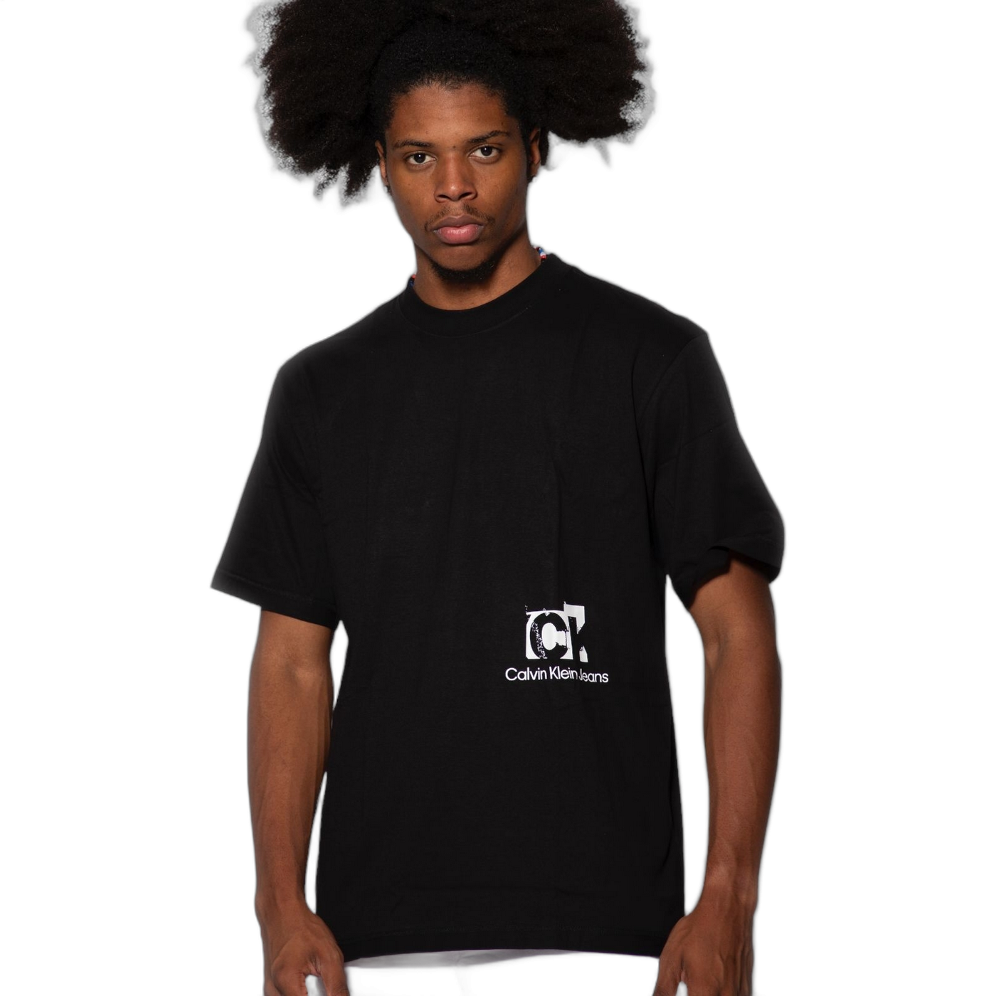 Camiseta Calvin Klein Oversize Con Logo Parte Trasera Negro