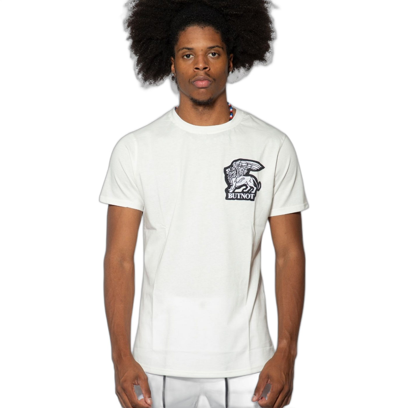 Camiseta ButNot Lion Logo Basic Marfil Blanco