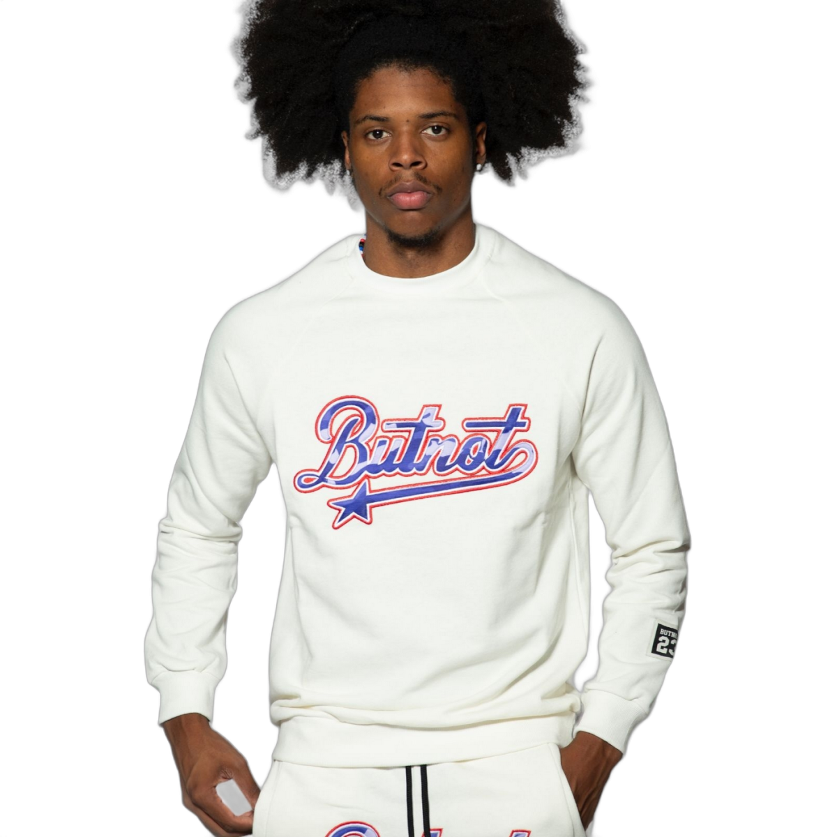 Sudadera ButNot Stars Motivation Blanco