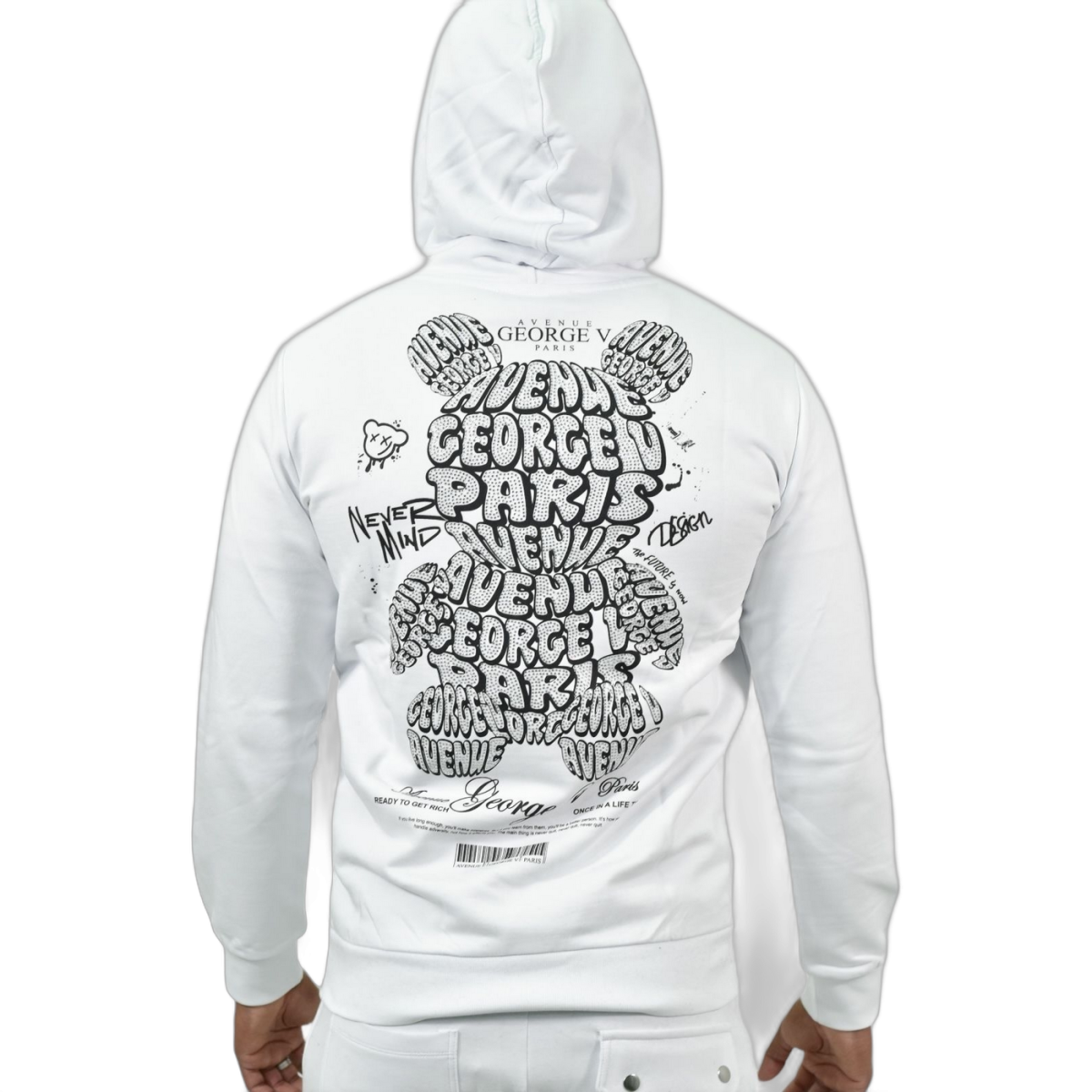 Sudadera George V Paris GV Puzzle Blanco