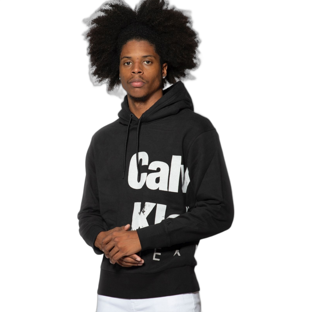 Sudadera Calvin Klein Holgada con Logo Lateral Negro