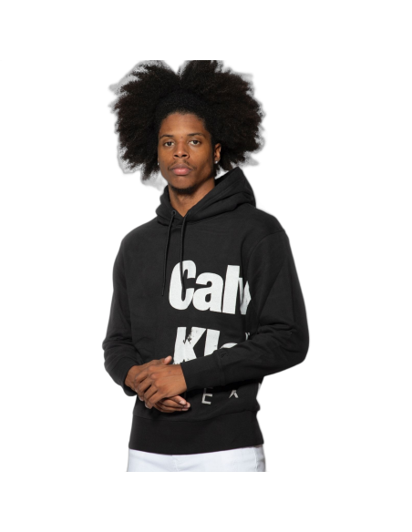 Sudadera Calvin Klein Holgada con Logo Lateral Negro Calvin Klein | Sudaderas  - Estilo urbano premium