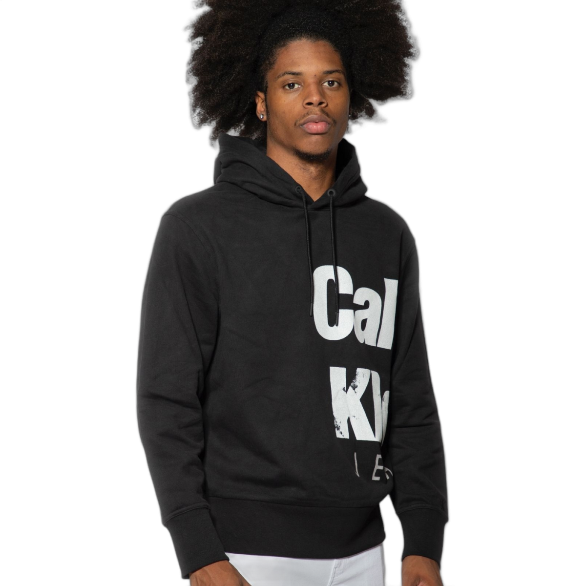 Sudadera Calvin Klein Holgada con Logo Lateral Negro Calvin Klein | Sudaderas  - Estilo urbano premium 2