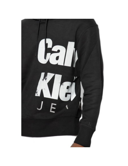 Sudadera Calvin Klein Holgada con Logo Lateral Negro Calvin Klein | Sudaderas  - Estilo urbano premium
