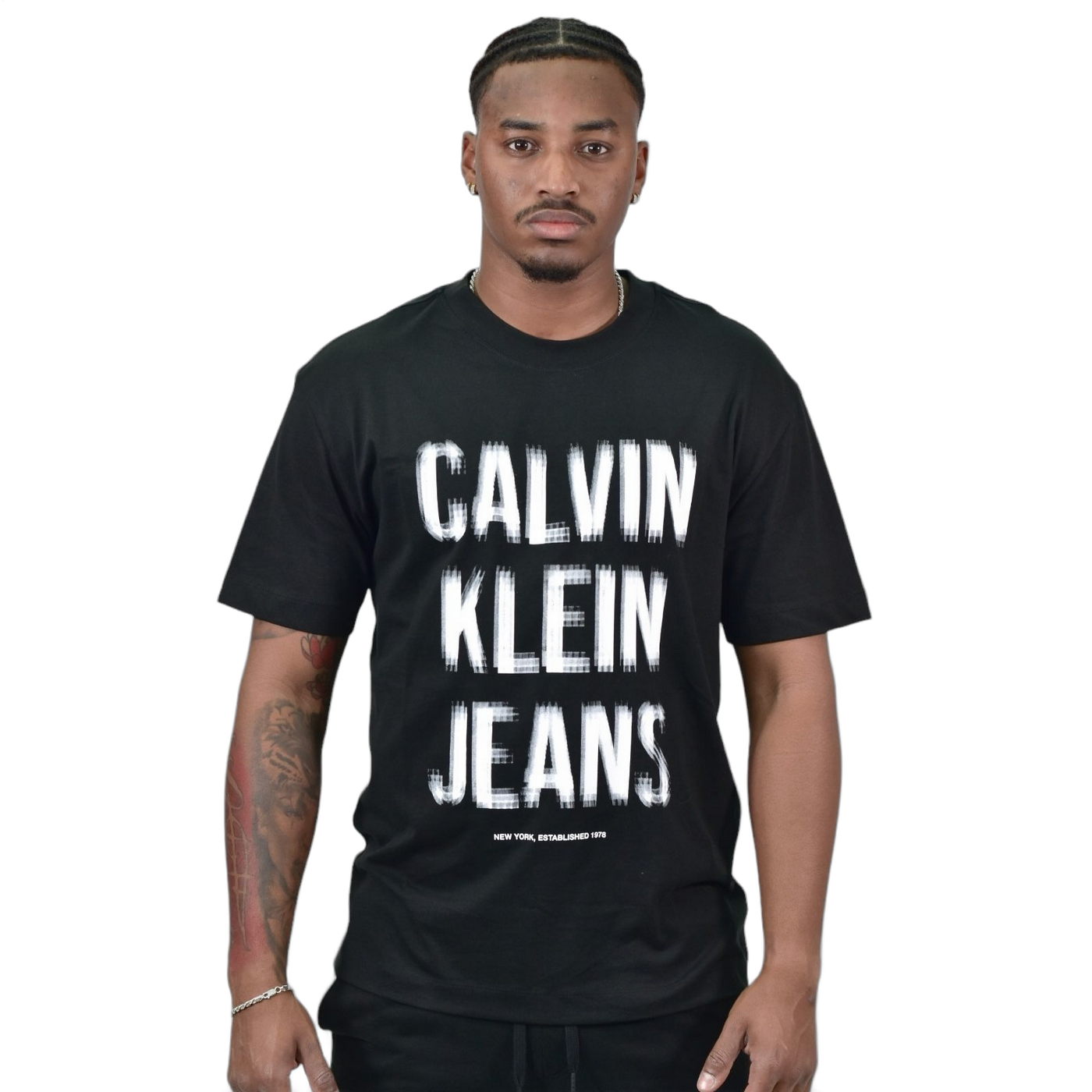 Camiseta Calvin Klein Illusion Logo Negro