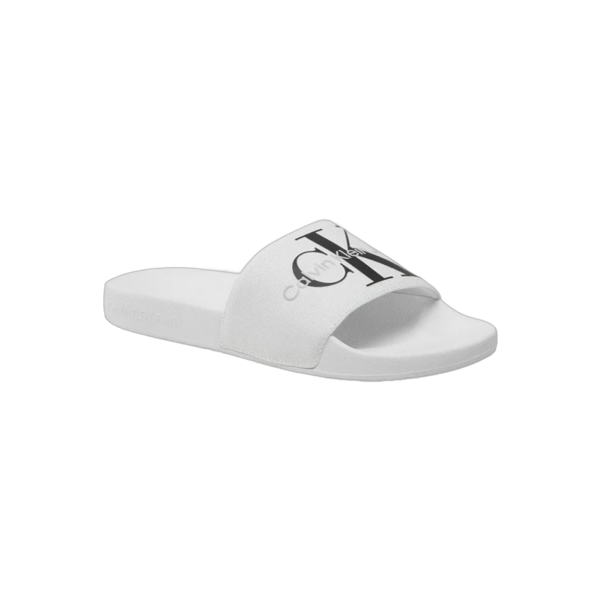 Chanclas Calvin Klein Slide Monograma Blanco