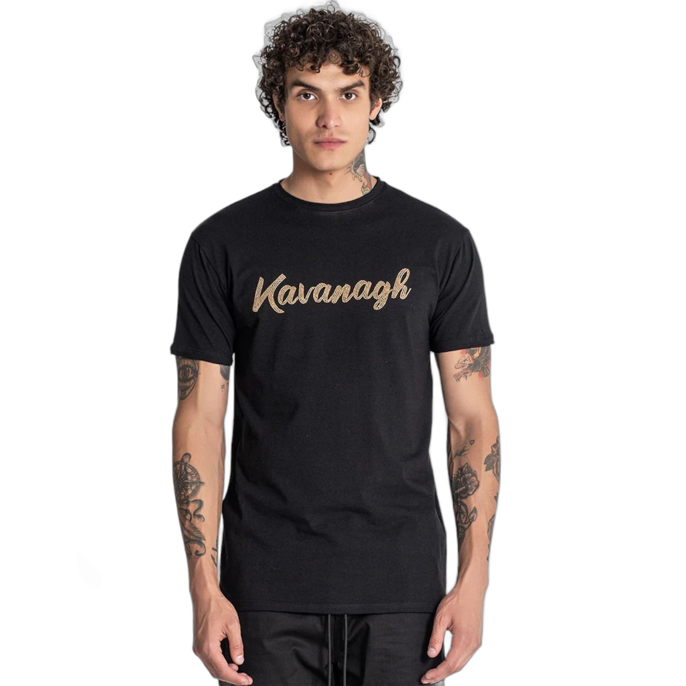 Camiseta Gianni Kavanagh Negra Lavish Dorado