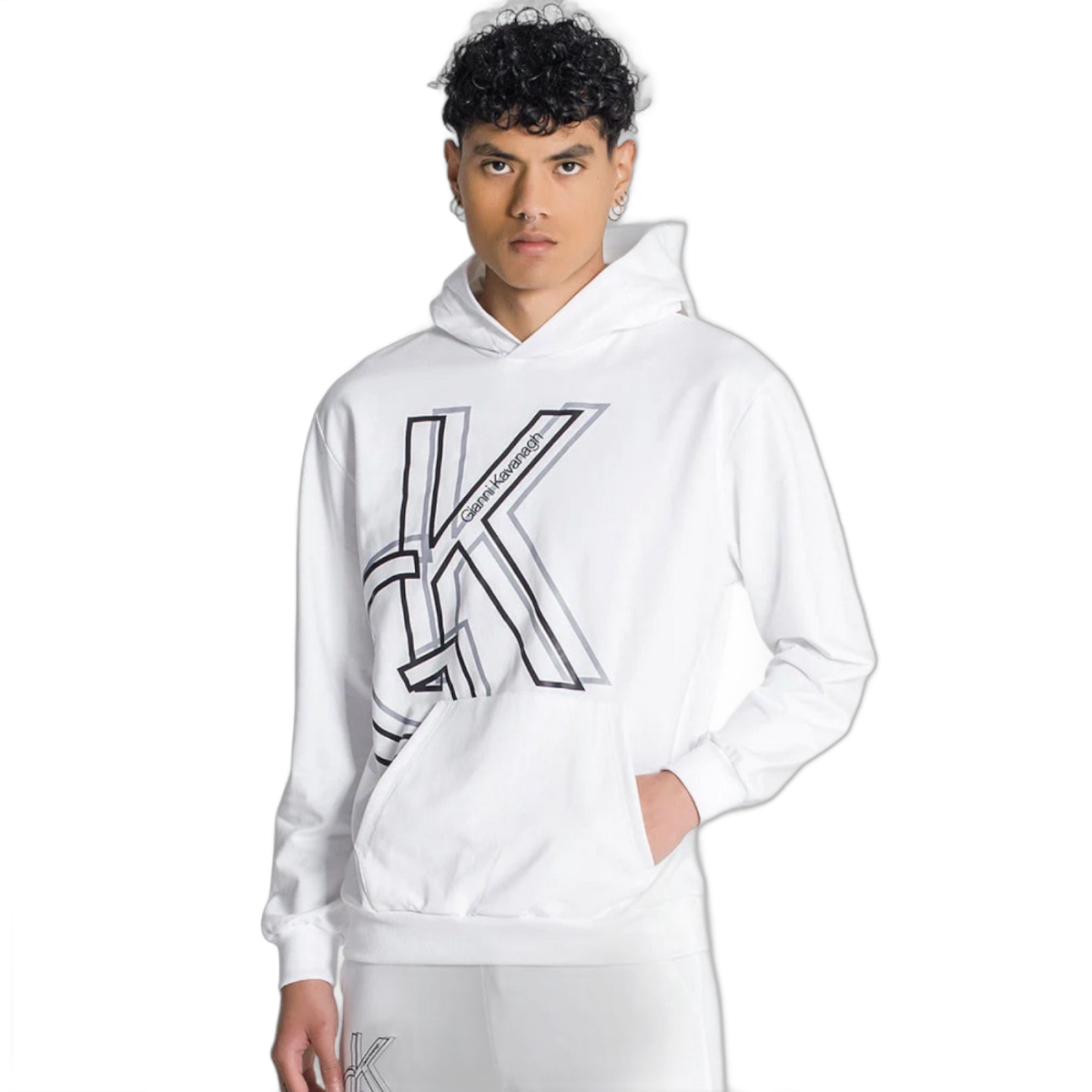 Sudadera Gianni Kavanagh con Capucha Shadow Blanco