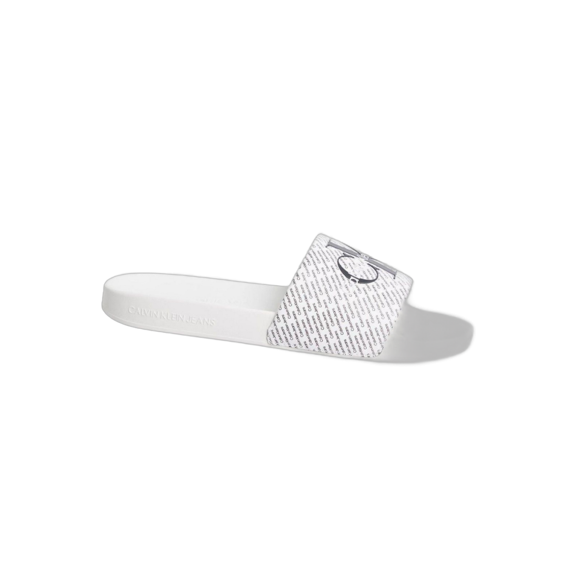 Chanclas Calvin Klein con Logo EStampado Blanco