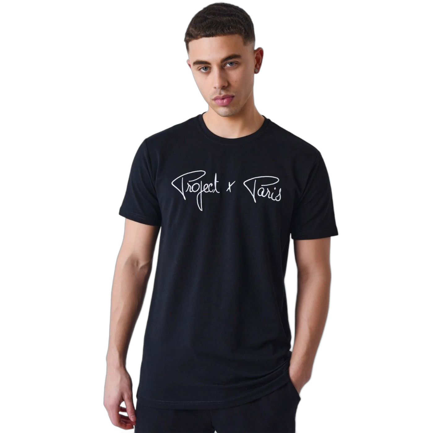 Camiseta Project X Paris Essential Bordada Negro