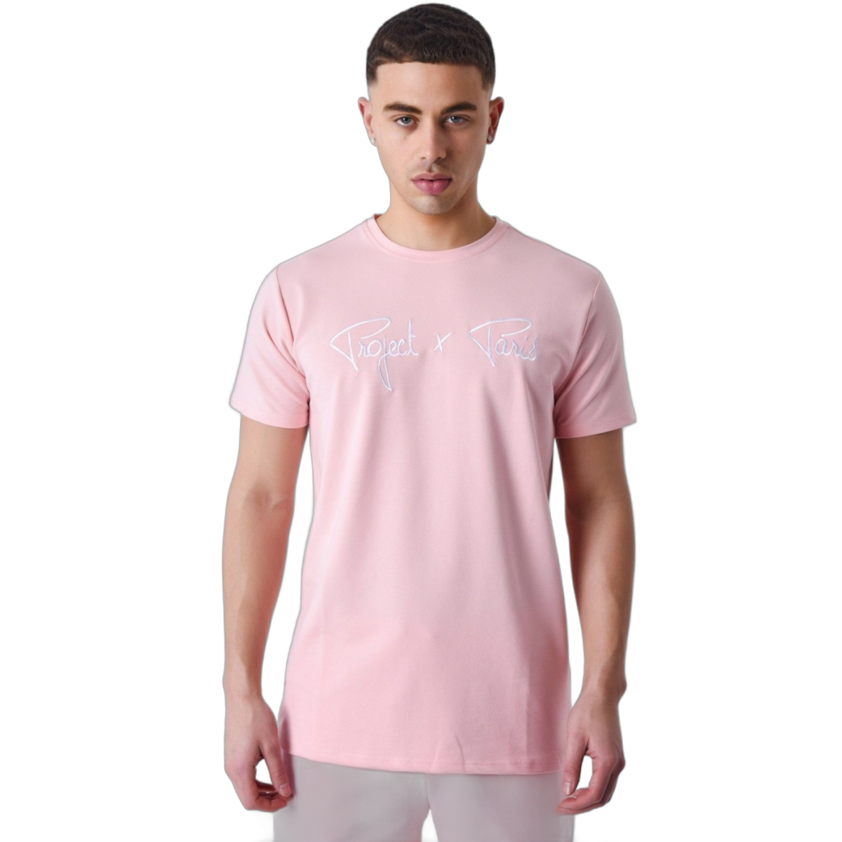 Camiseta Project X Paris Essential Bordada Rosa