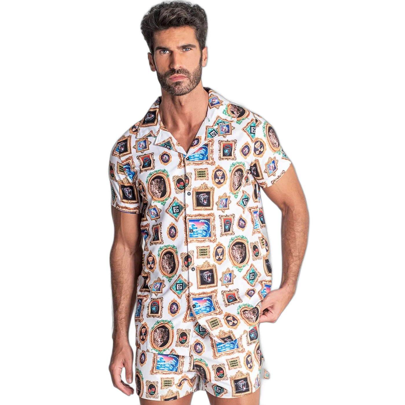 Camisa Gianni Kavanagh Hawaiana Memory Multicolor