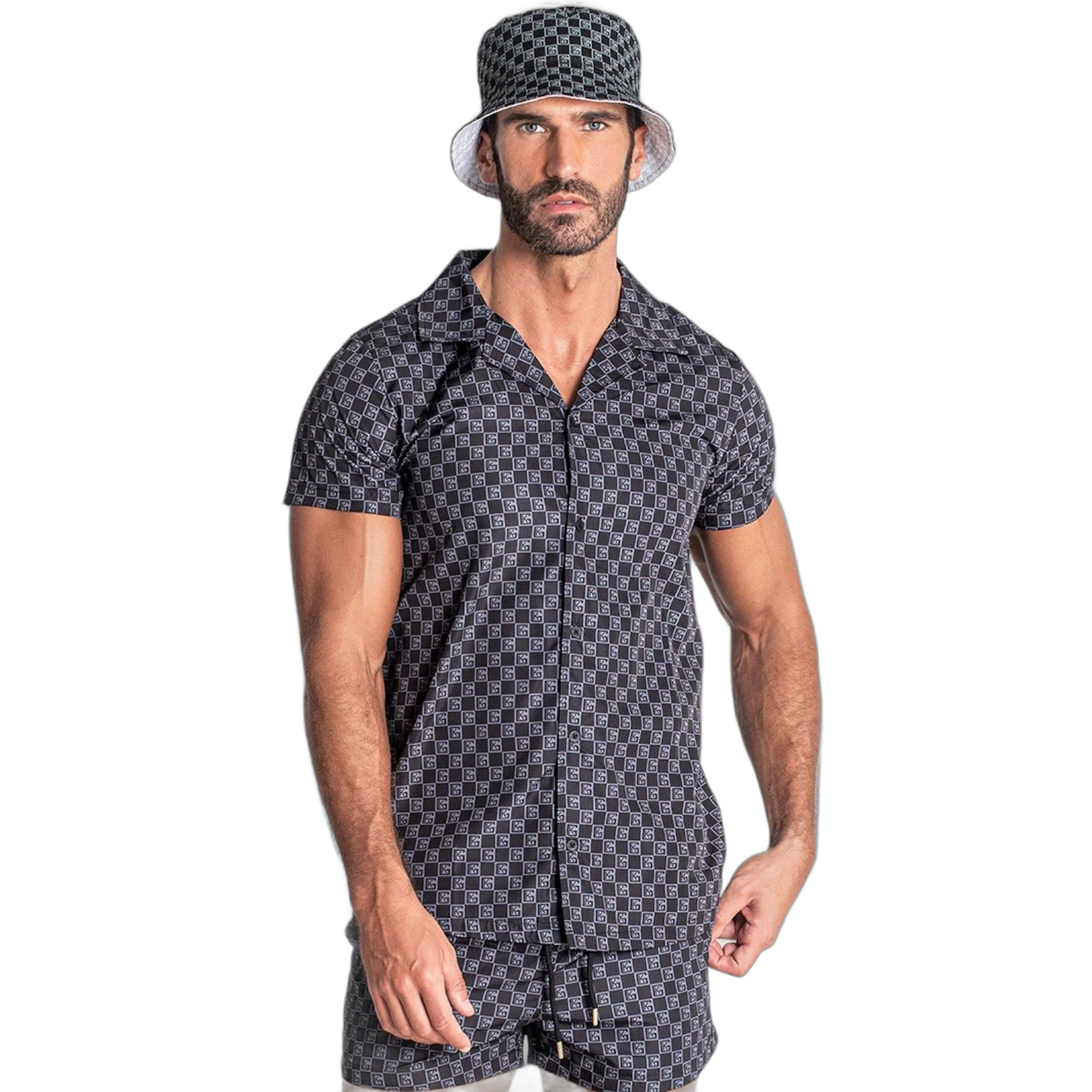 Camisa Gianni Kavanagh Hawaiana Clone Negro