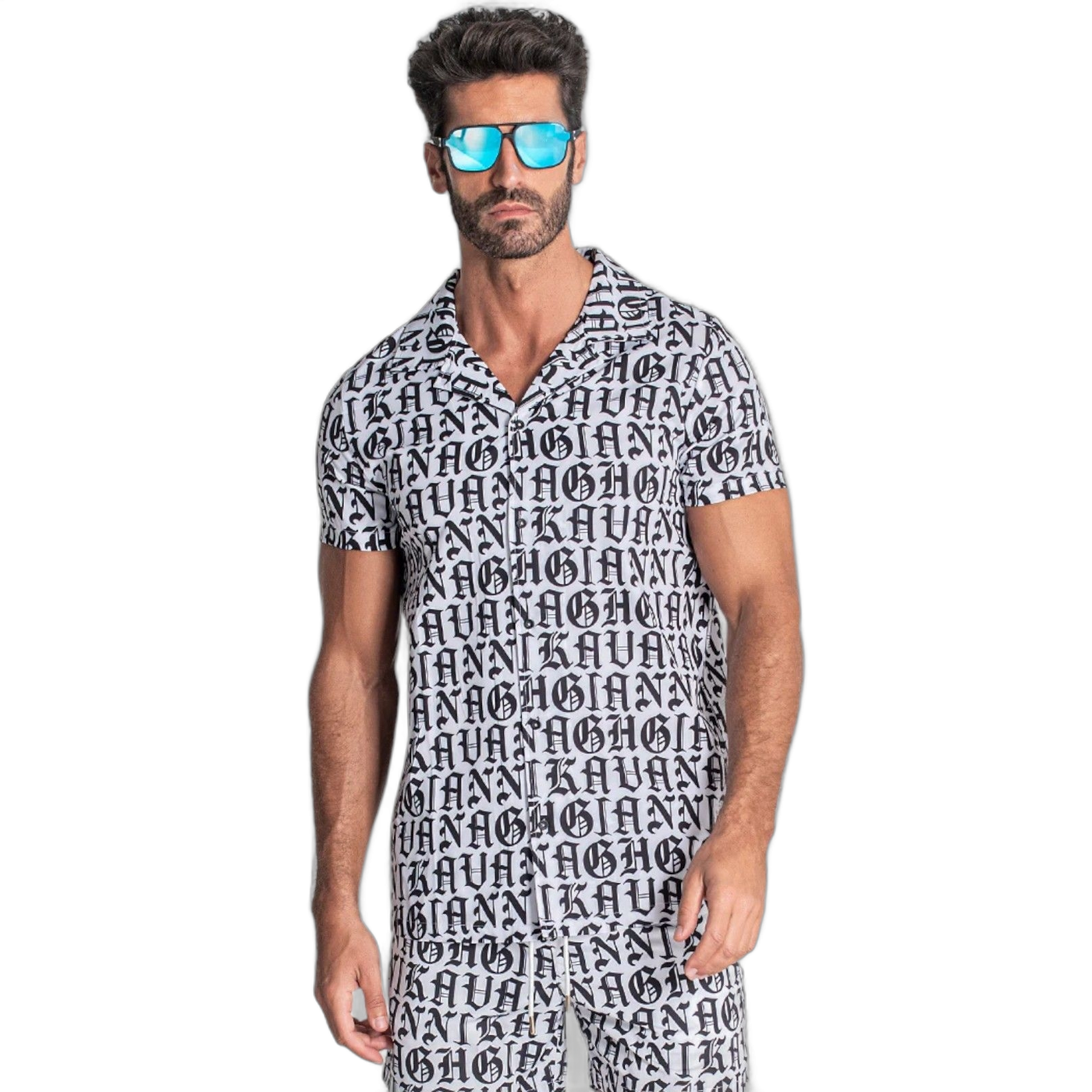 Camisa Gianni Kavanagh Hawaiana Message Blanco