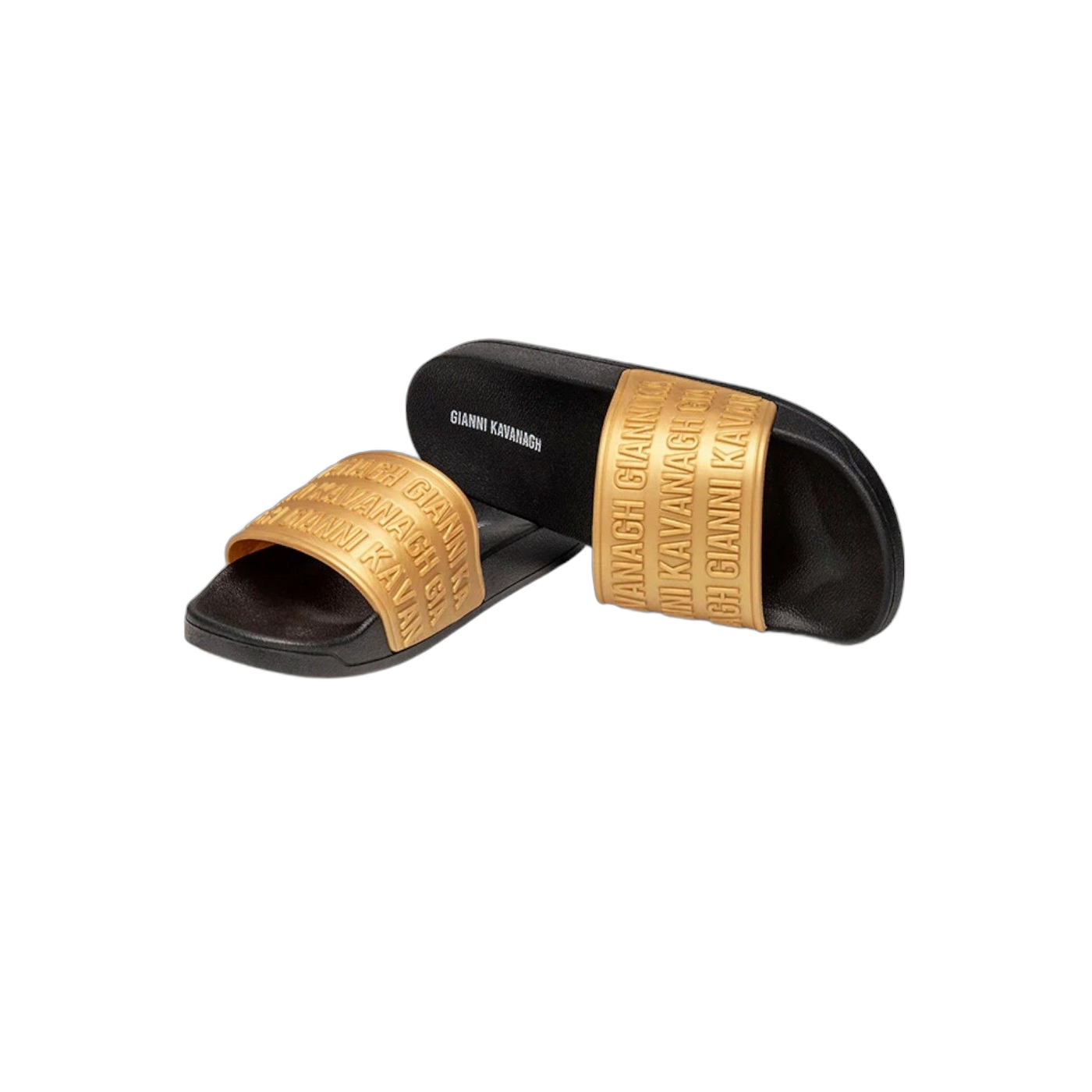 Chanclas Gianni Kavanagh Scroll Slider Negro y Dorado