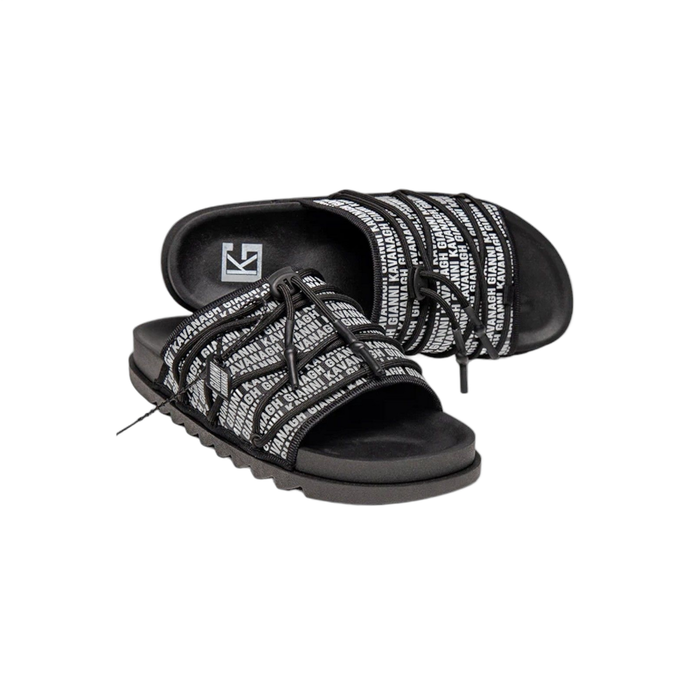 Chanclas Gianni Kavanagh Scroll Cordon Negro y Blanco