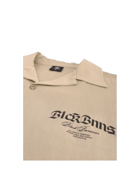 Camisa Black Bananas Goth Relax Blanco Arena Beige Black Bananas | Camisas y Polos  - Estilo urbano premium