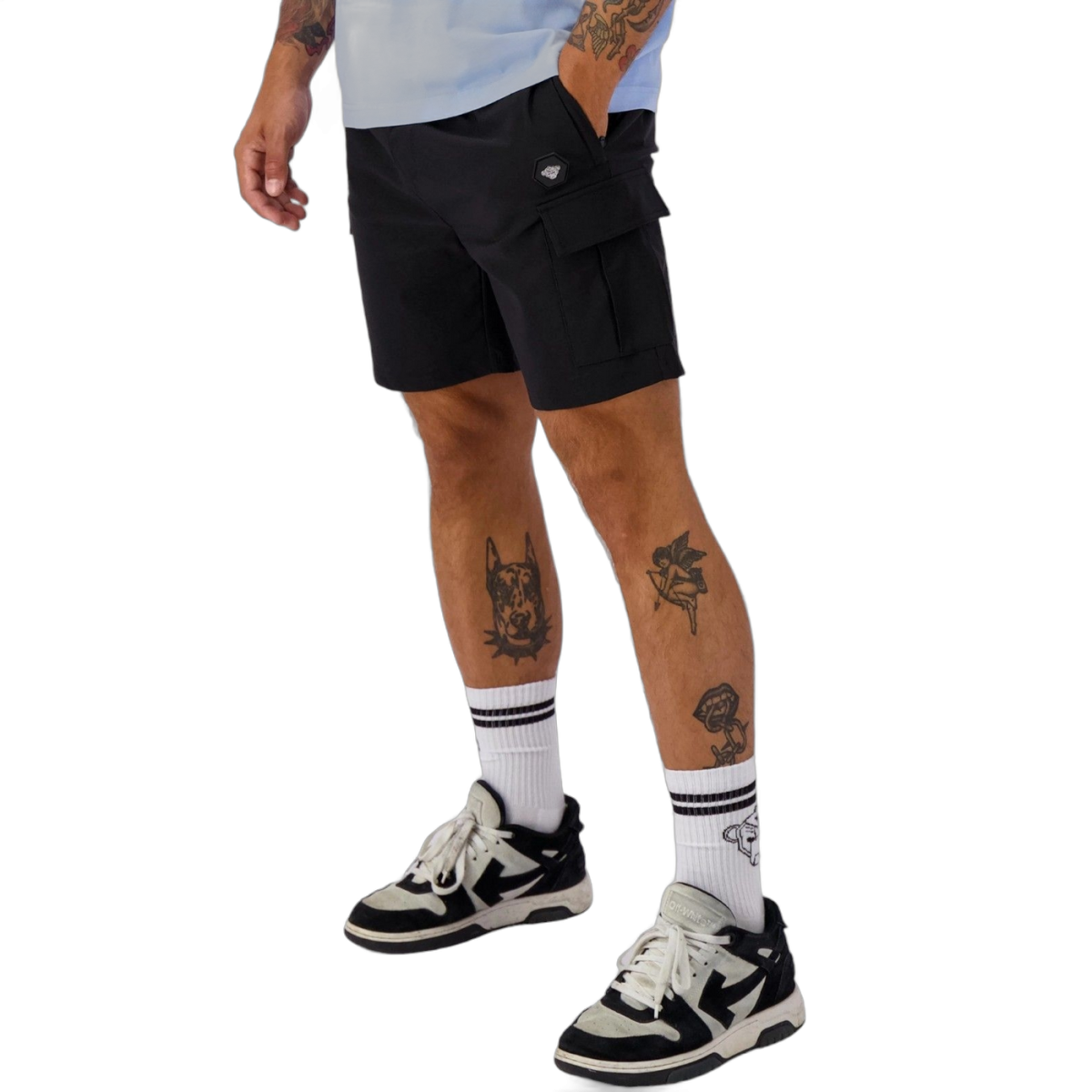 Short Black Bananas Cargo Delta Culote Negro Black Bananas | Short  - Estilo urbano premium