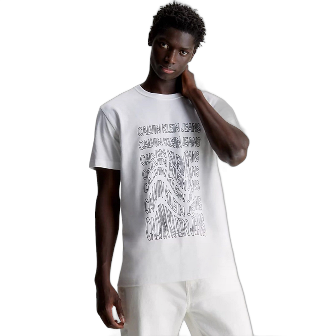 Camiseta Calvin Klein Multilogo 3D New Blanco