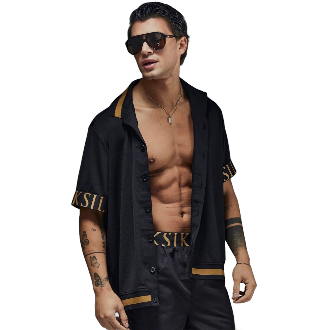 Camisa SikSilk Dynamic Bowling Negro