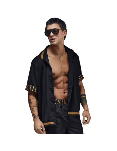Camisa SikSilk Dynamic Bowling Negro Camisa SikSilk Dynamic Bowling Negro