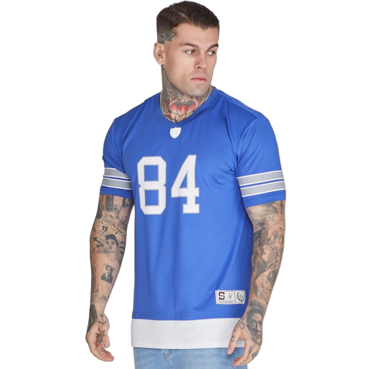 Camiseta SikSilk Deportiva Rugby Azul