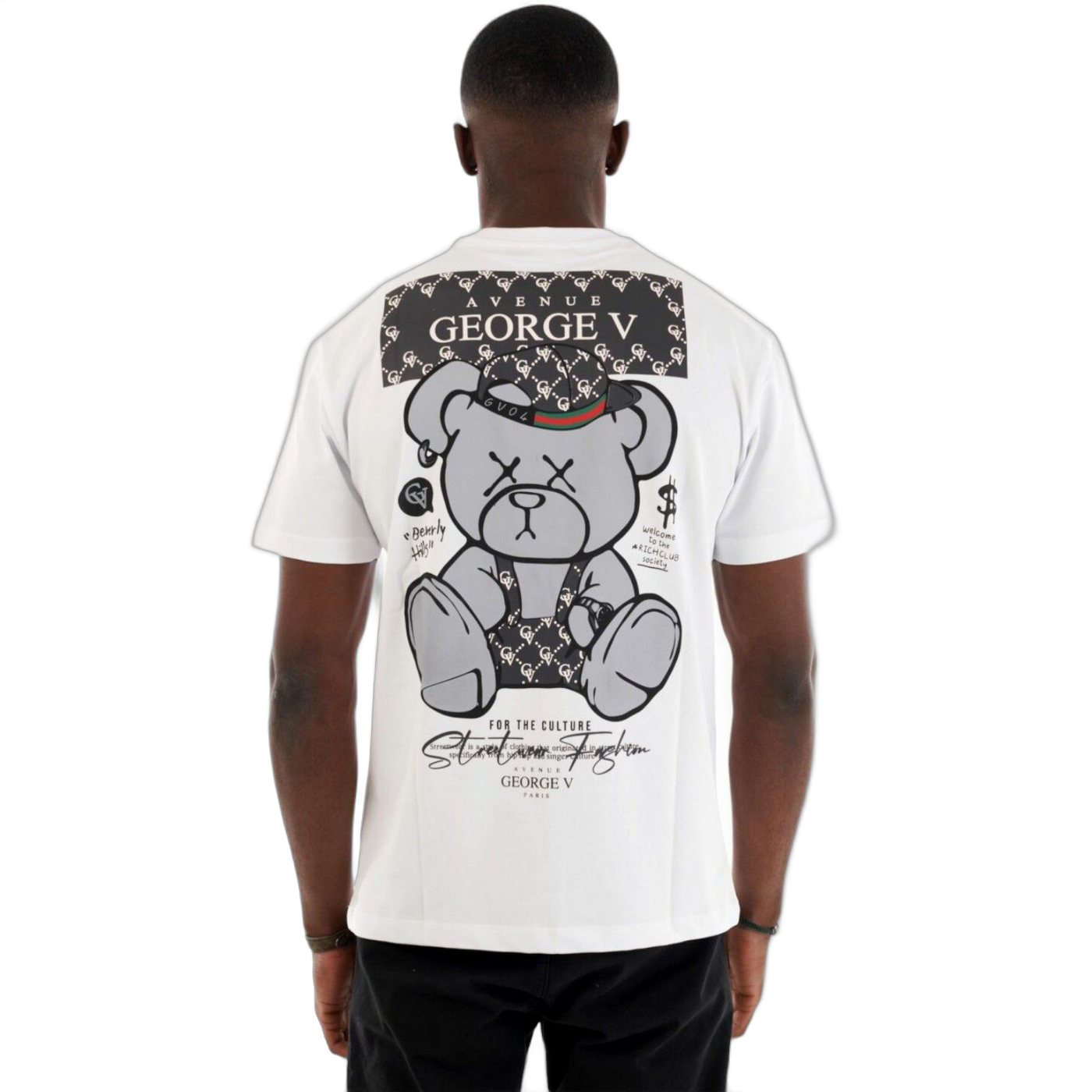 Camiseta George V Paris Oso Muerto Blanco