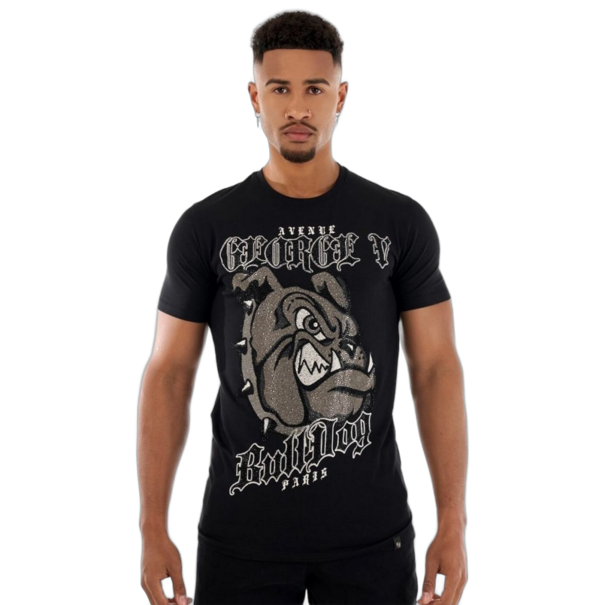 Camiseta George V Paris Cartoon Negra