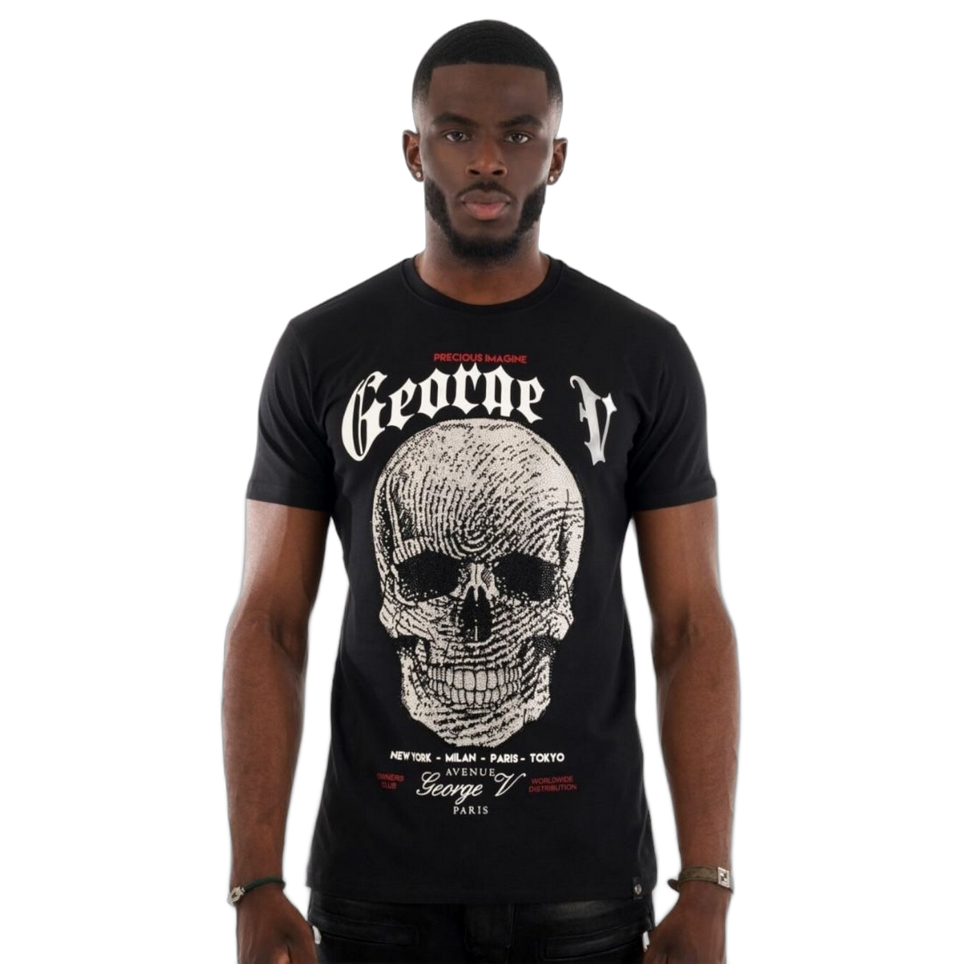 Camiseta George V Paris Shiny Skull Negro