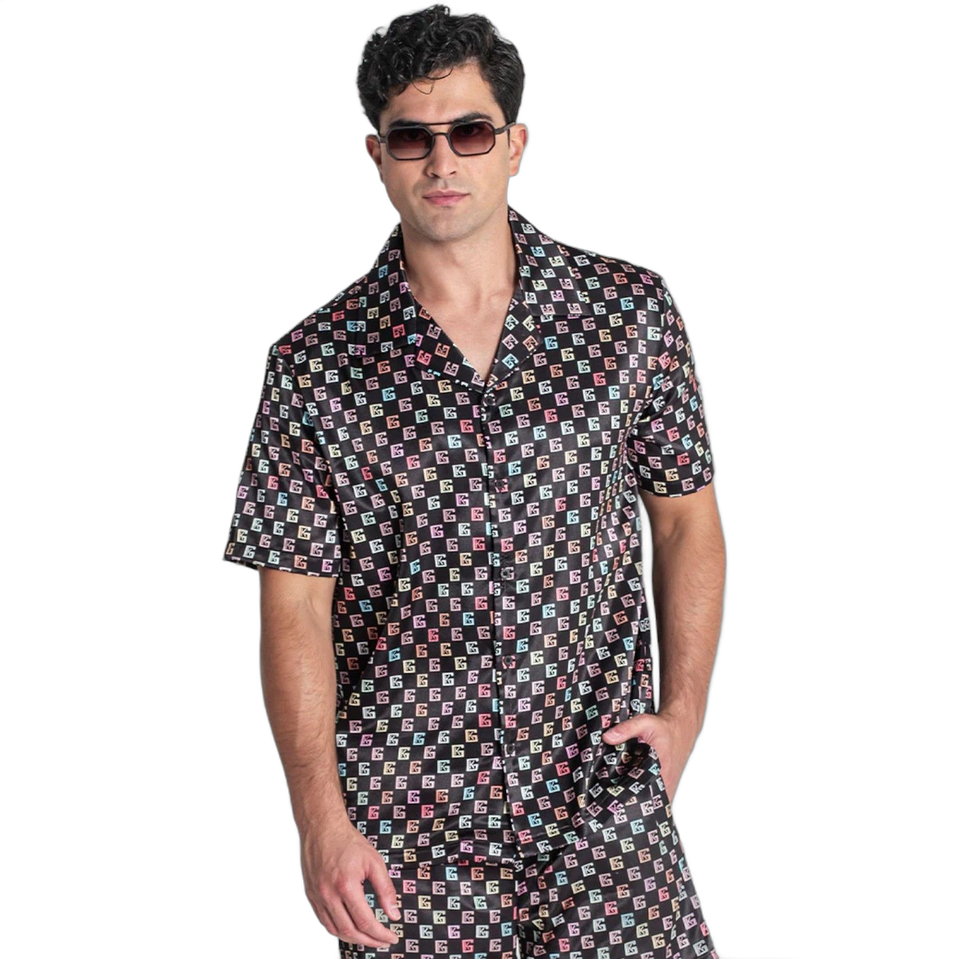 Camisa Gianni Kavanagh Satinada Alma Negro