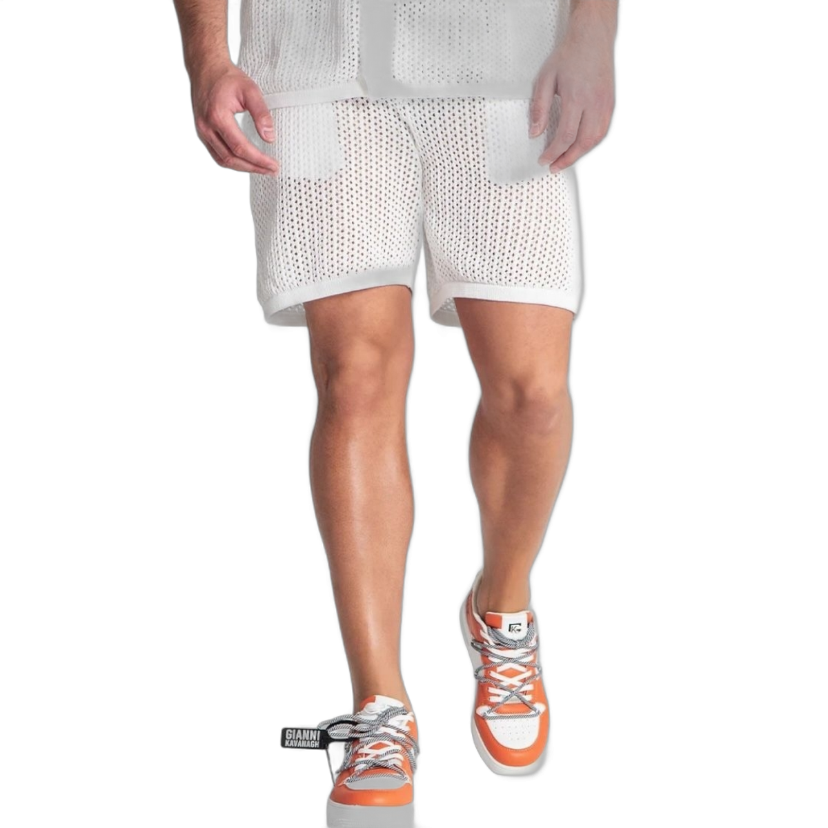 Pantalon Corto Gianni Kavanagh Crochet Azulik Blanco