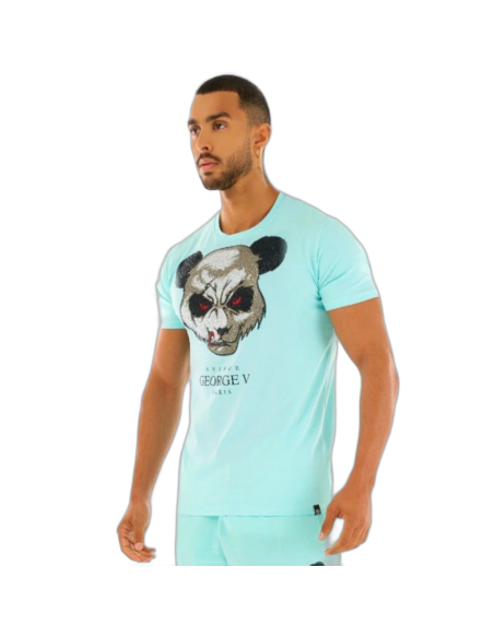Camiseta George V Paris Cabeza Oso Killer Azul Turquesa
