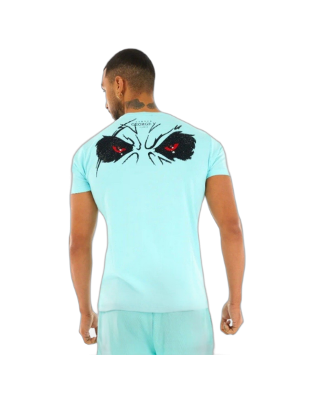 Camiseta George V Paris Cabeza Oso Killer Azul Turquesa