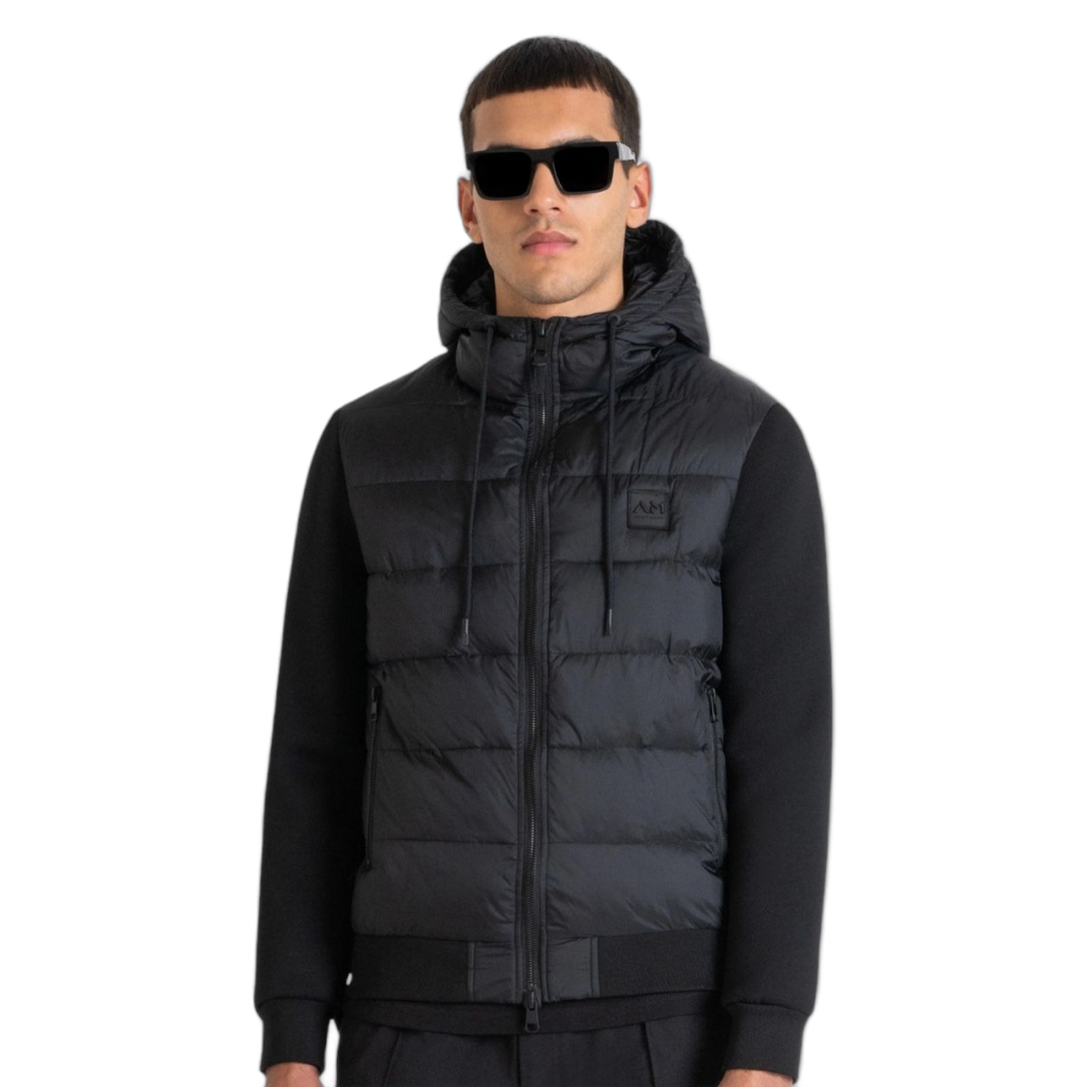 Chaqueta Antony Morato Slim Fit Negro y mangas de tejido scuba