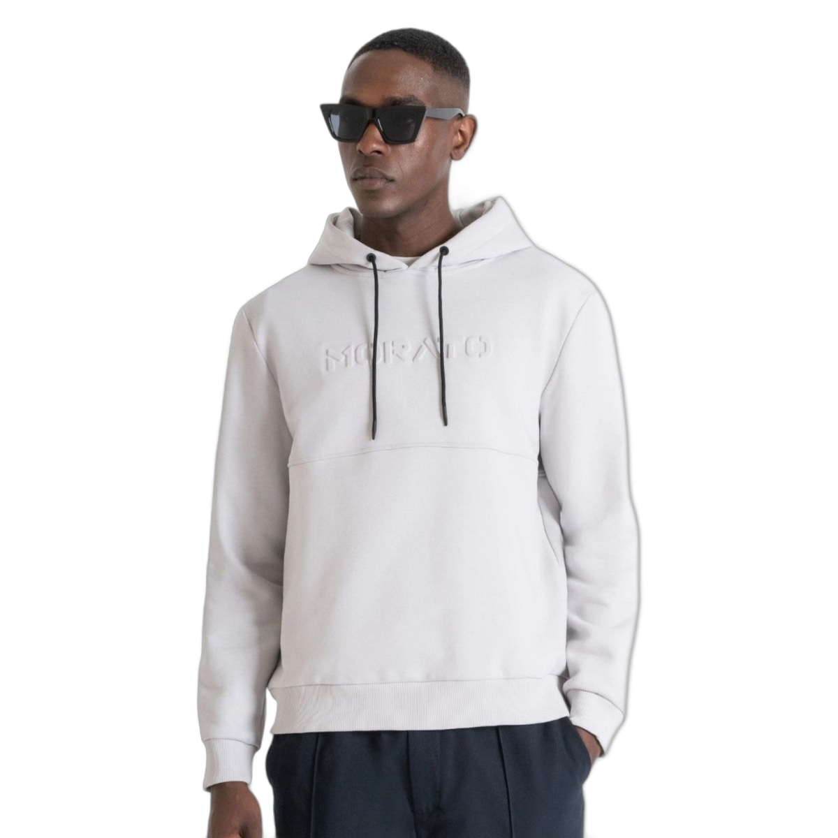 Sudadera con Capucha Antony Morato Blanco Hielo Relaxed Fit Fabric