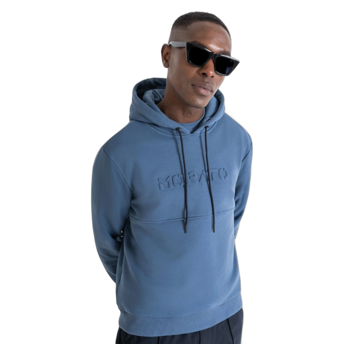 Sudadera con Capucha Antony Morato Azul Claro Relaxed Fit Fabric