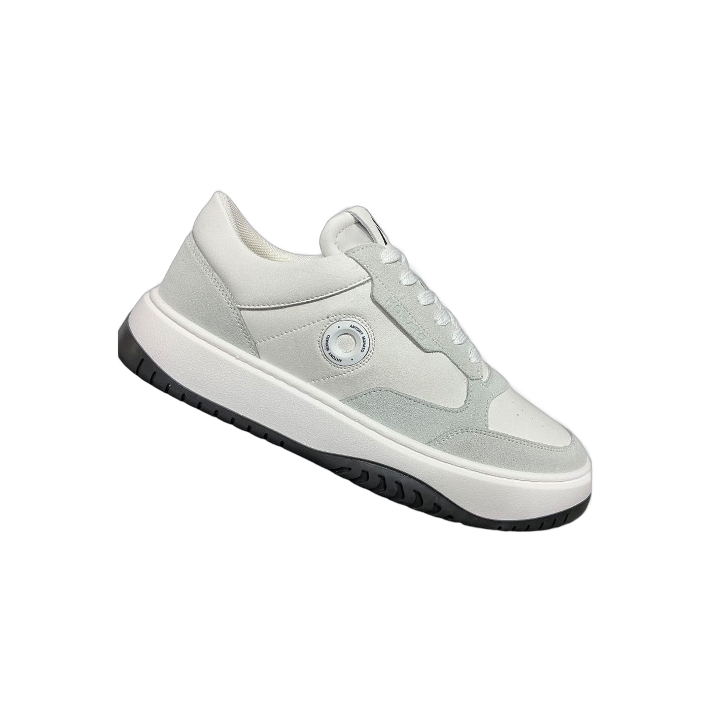 Zapatillas Antony Morato Skinny Blanco y Gris con logo Redondeado