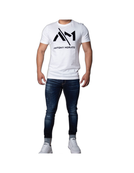 Camiseta Antony Morato Blanca Regula Fit con Logo Estampado Antony Morato | Camisetas  - Estilo urbano premium