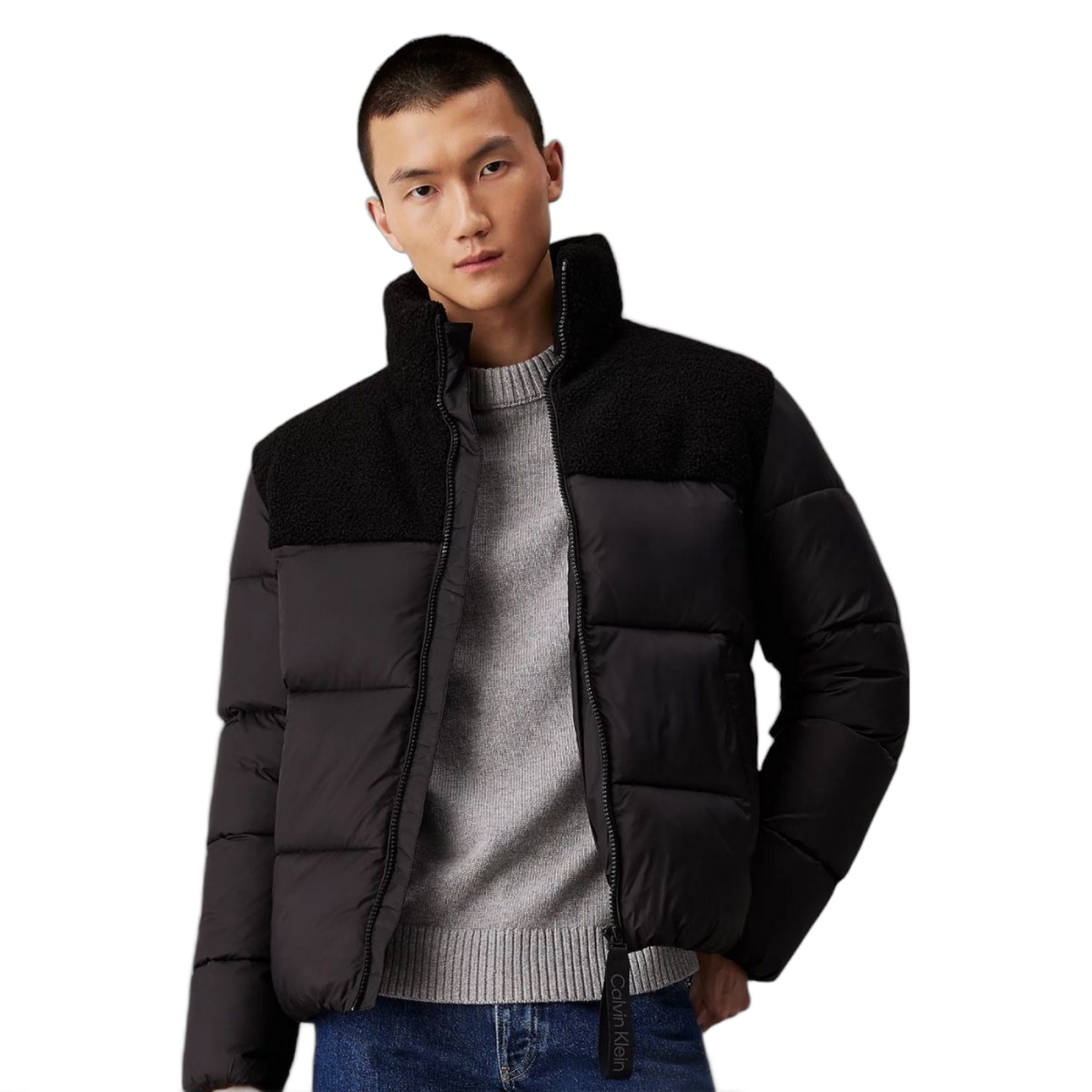 Chaqueta de Plumas Calvin Klein Sherpa Negro