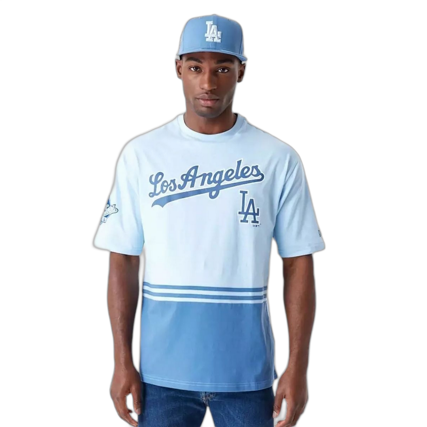 Camiseta New Era Azul Los Angeles Dodgers World Series